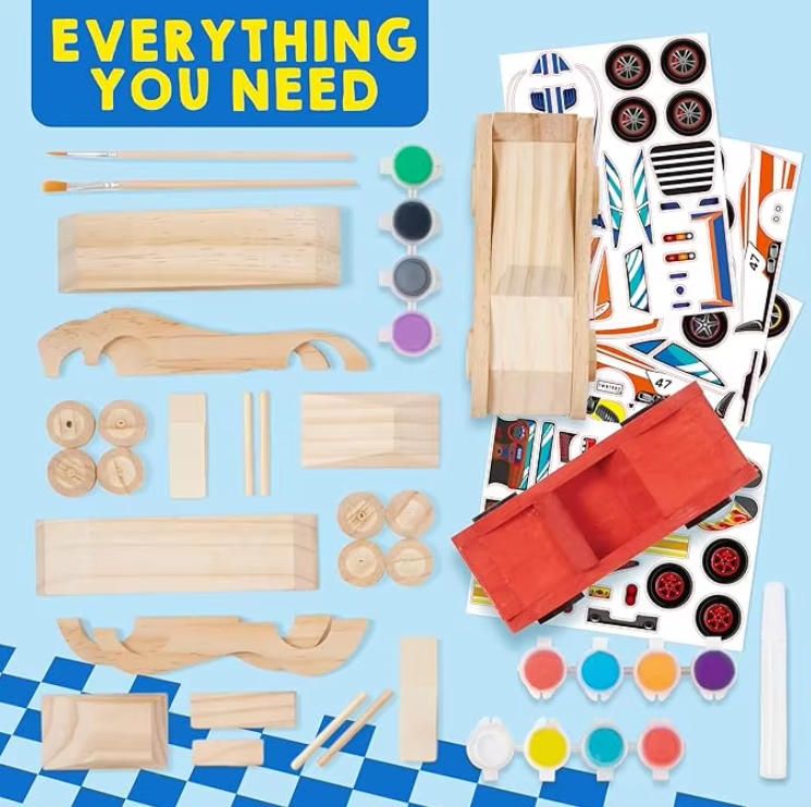 Easy DIY Wooden Cars Craft for Kids Assemble
