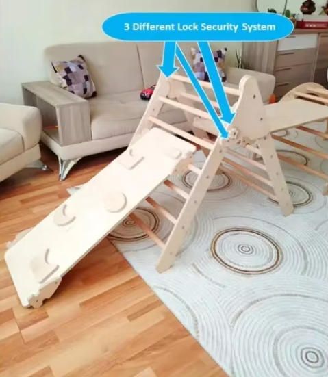 Kids Toys Indoor Sports Equipment Balance System Training Game Wooden Climbing Frame for Toddler