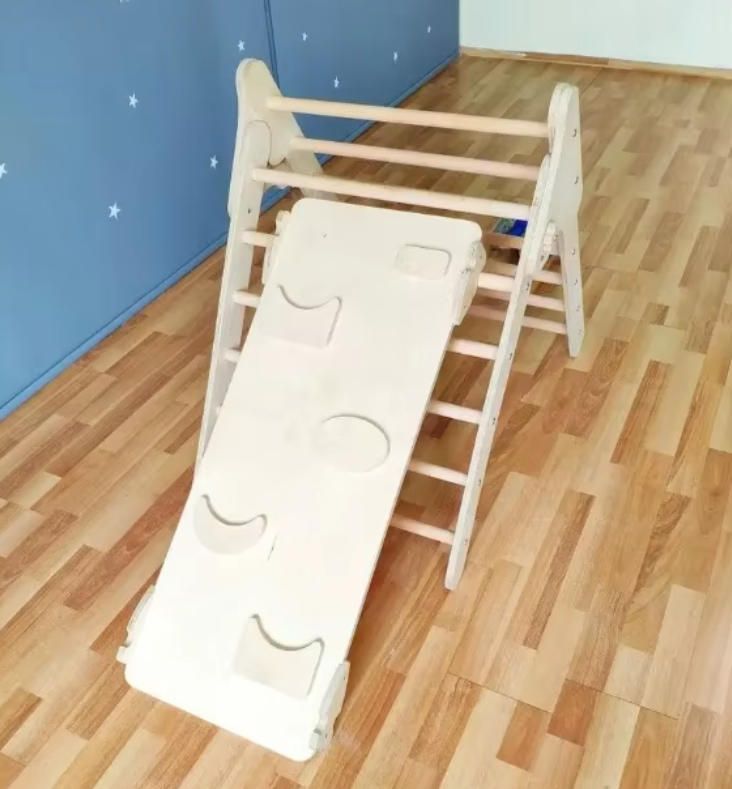 Kids Toys Indoor Sports Equipment Balance System Training Game Wooden Climbing Frame for Toddler