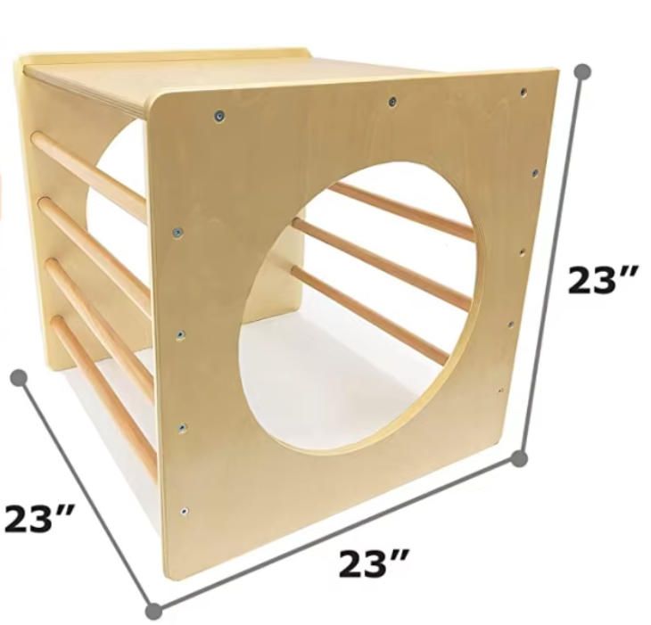 Kids Indoor Wooden Toy Wooden Climbing Cube - Cube Only