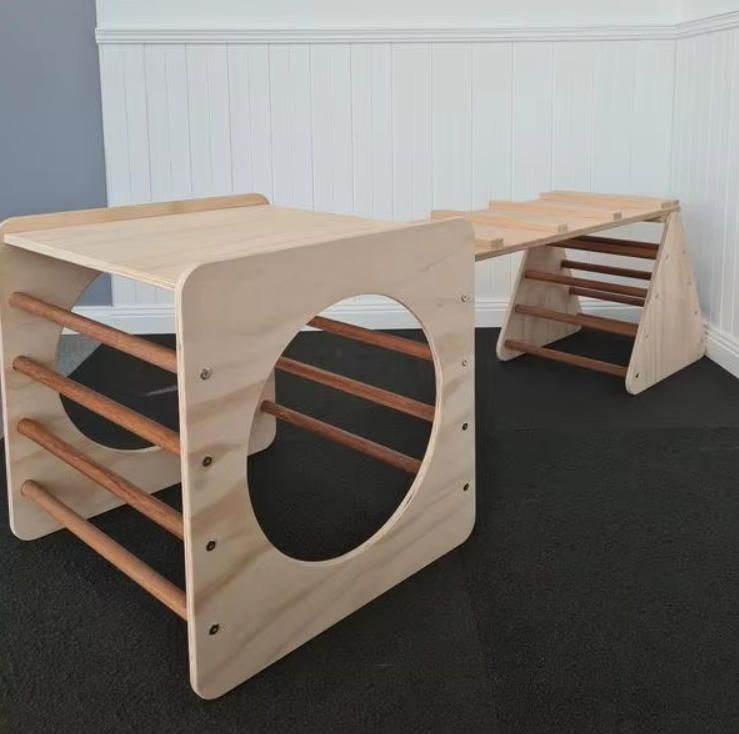 Kids Indoor Wooden Toy Wooden Climbing Cube - Cube Only