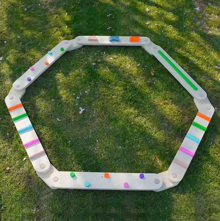 Montessori Toddler Balance Beam Set of 6 for Kids 3-5 Wooden Climbing Frames for Toddlers 3