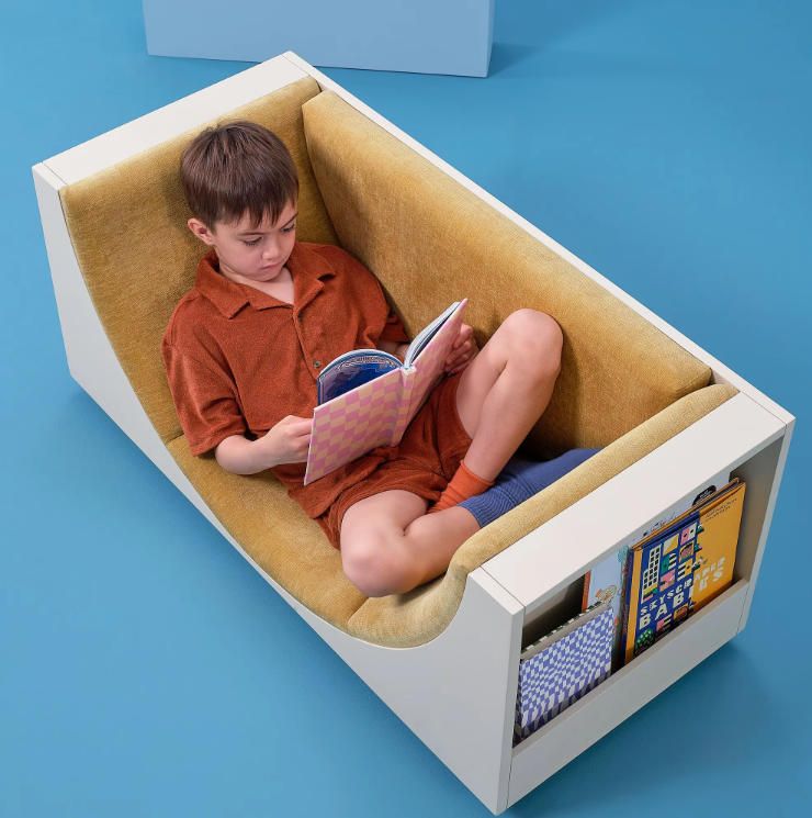 Children's Reading Bookcase with Curved Seat New Design Other Kids' Furniture