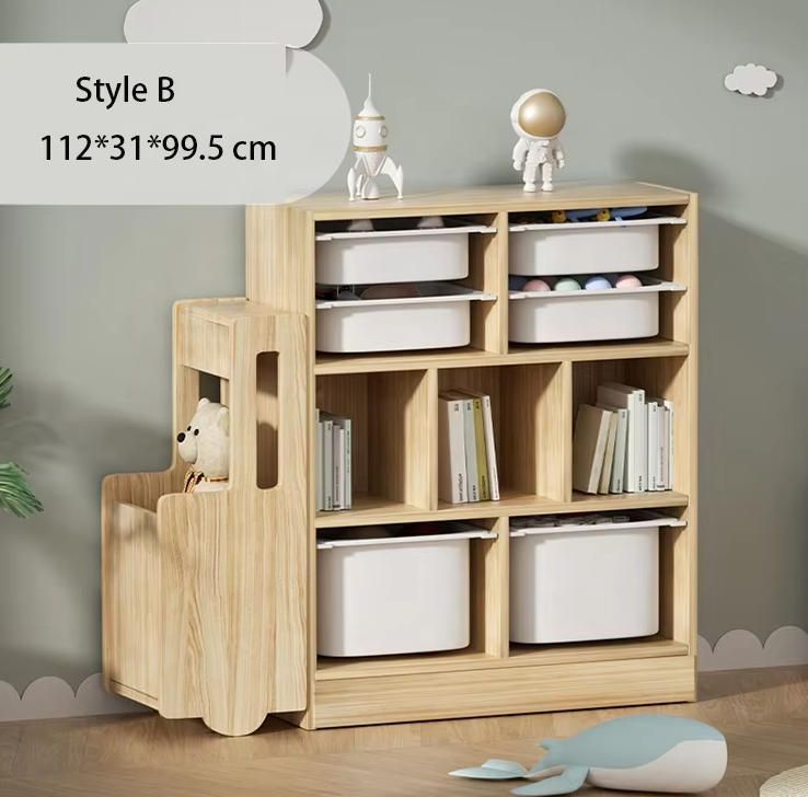 Modern Wooden Car Shape Kids Storage Cabinet Custom Factory Design for School Bookshelf Organizer Rack with Toy Storage