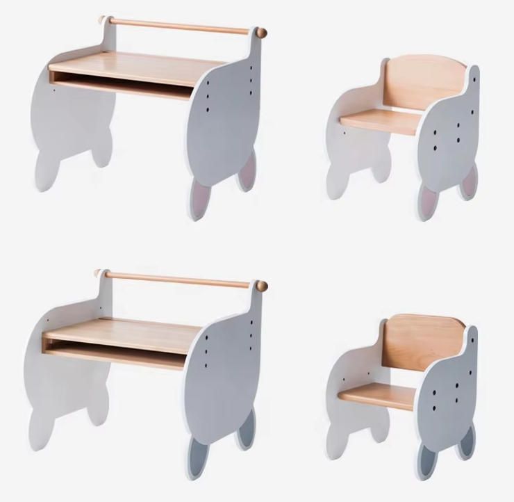 Modern Design Kindergarten Cartoon Children's Desk and Chair Set Writing Desk Solid Wood Primary School Students Study Desk