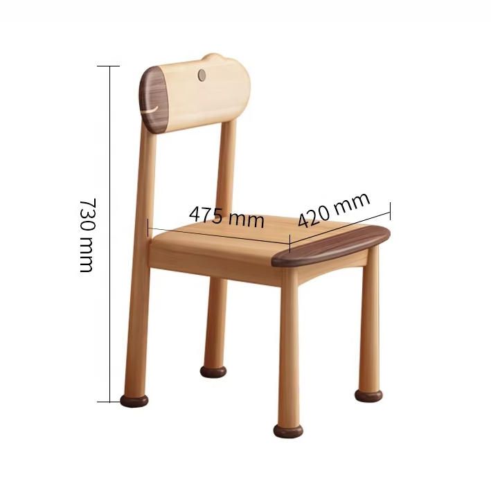 Children's Beech Wood Bookshelf Table and Chair Set for Learning in Bedroom or School Black Walnut Combined Table